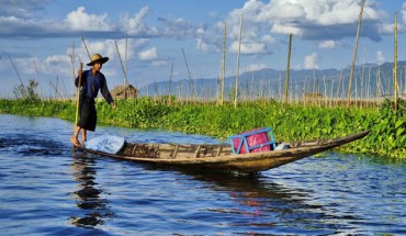 Inle Lake - the floating vegetable gardens on water