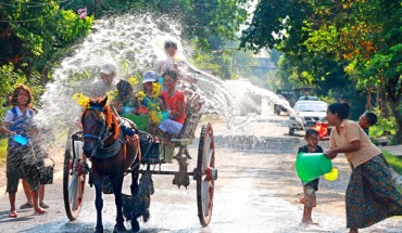 Myanmar New Year traditional Festival Thingyan