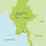 Amazing Myanmar Honeymoon 10 – Days map