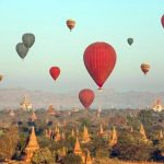 Balloon ride over Bagan