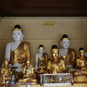 Buddha images in Shwedagon Pagoda