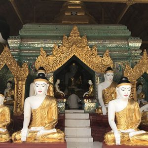 Buddha images in Shwedagon Pagoda