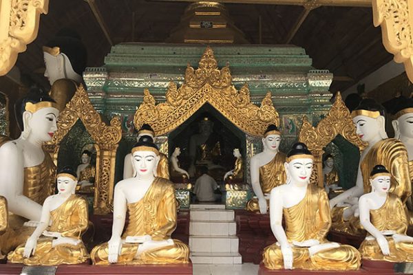 Buddha images in Shwedagon Pagoda