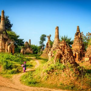 Gaze out at the fantastic complex of stupas in Indein Village in Myanmar itinerary 6 days