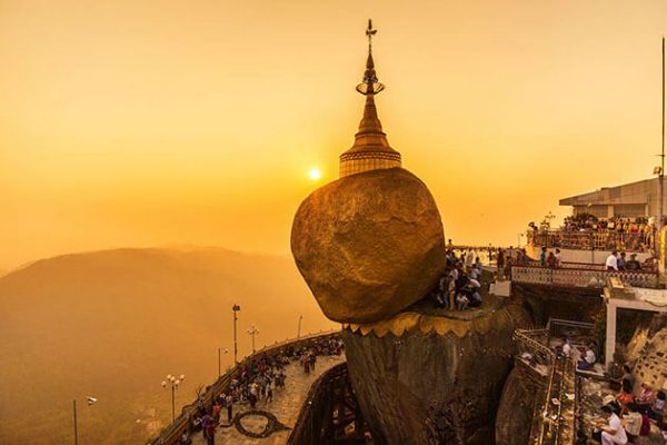 Golden Rock is one of the most important religious sites in myanmar