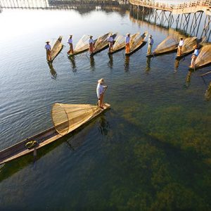 Intha fishermen in Inle Lake