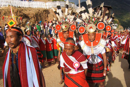 Newyear Festival of Naga People in Myanmar.