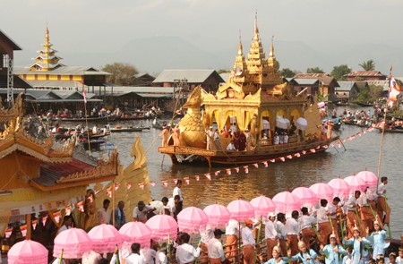 Phaungdaw-oo festival in Inle Lake.