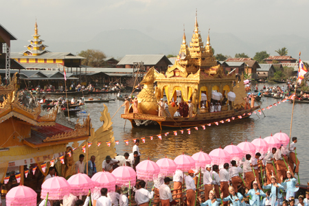 Phaungdaw-oo festival in Inle Lake.