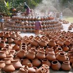 Pot-making village Yandabo in Mandalay