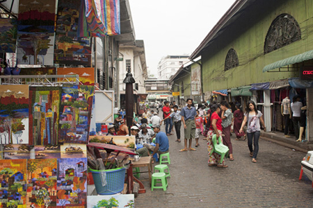 Scott Market in Myanmar.