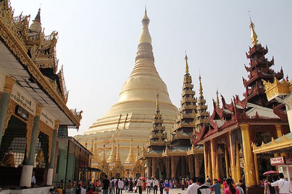 Shwedagon pagoda in Burma luxury honeymoon vacation