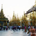 Visitors at Swedagon Pagoda