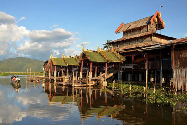 The wooden Nga Phe Chaung Monastery