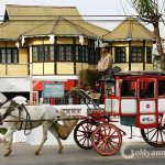 Horse carriages and British colonial houses in Pyin-Oo-Lwin