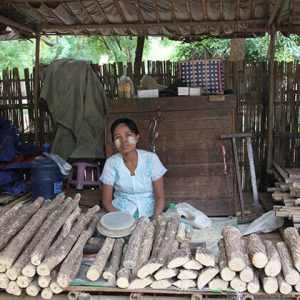 a takaka stall in nyaung u market