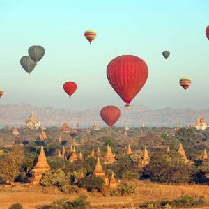 balloon ride in bagan