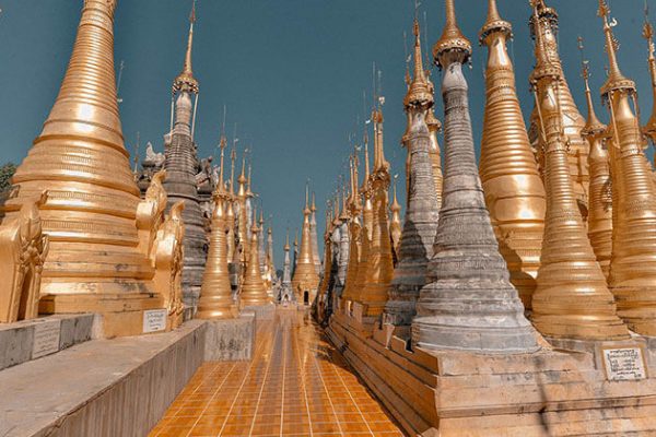 countless stupas in indein temple