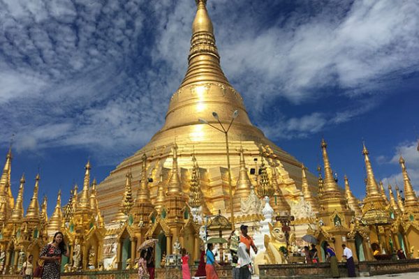 shwedagon pagoda - one of the holiest buddhist pagodas in myanmar