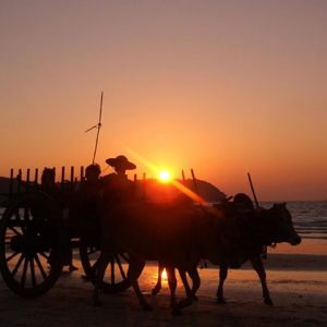 sunset on Ngapali Beach