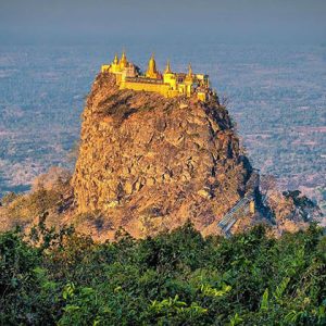 the taung kalat on the top of mount popa