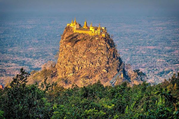 the taung kalat on the top of mount popa