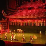 enjoy water puppet show in Hanoi-Myanmar laos vietnam tour