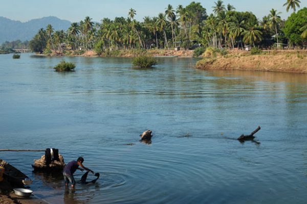 morning scenery in don khong island