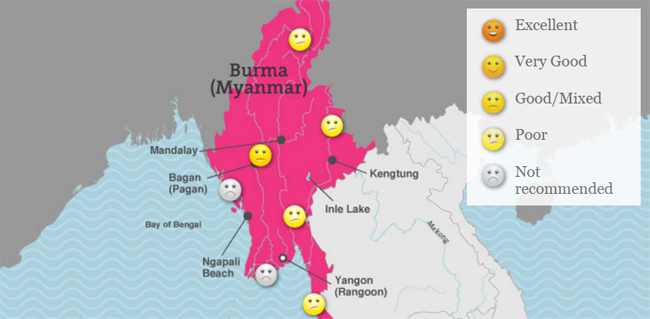 Myanmar, Where to Go in August