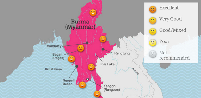 Myanmar, where to go in February