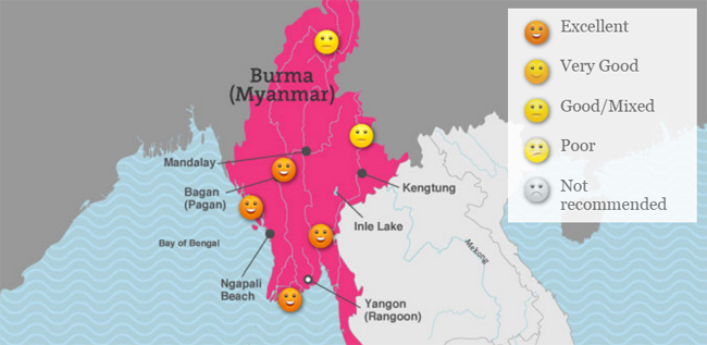 Myanmar, Where to Go in November