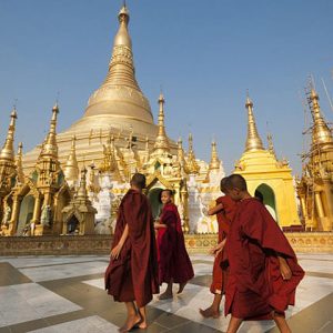 shwedagon pagoda - home to several relics of Buddha