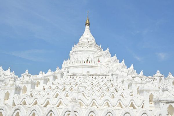 the majestic Hsinbyume Temple in Mingun Mandalay