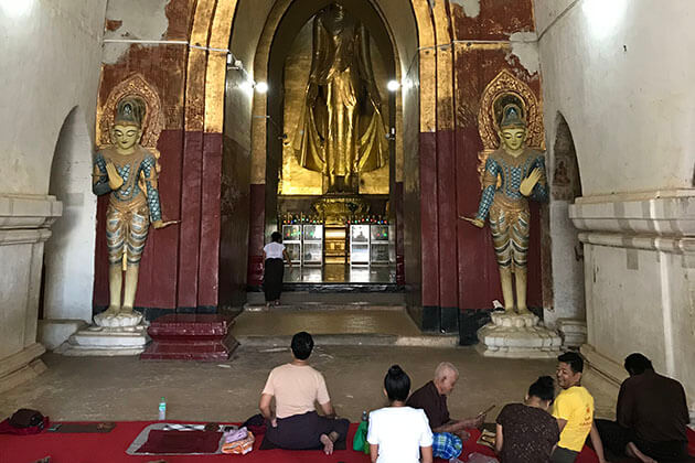 local pilgrims in Ananda pagoda - Go Myanmar tours