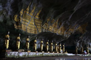 Buddha Images inside Saddar Cave, Hpa An