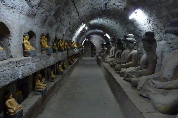 Buddha images inside Shite Thaung Temple