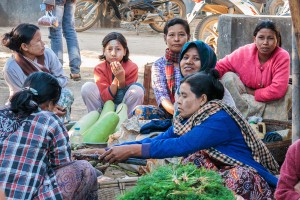 Chin ladies in the village Mrauk U