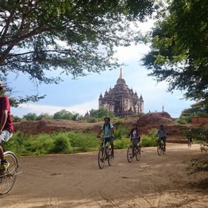 biking around the temples of bagan