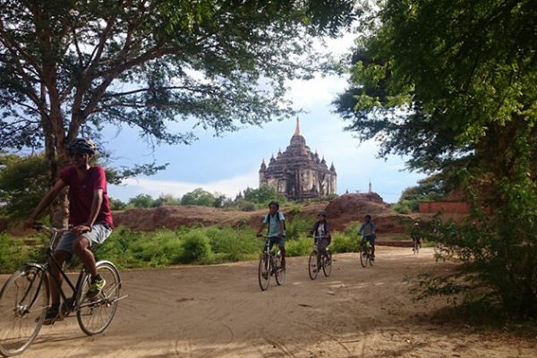 biking around the temples of bagan