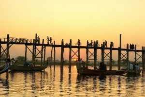 Sunset over U Bein Bridge