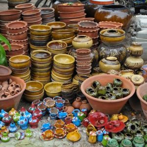 Ceramic products for sale in Nyaung U market