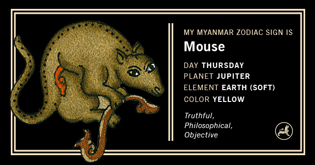 Myanmar Animal Zodiac Sign - Rat