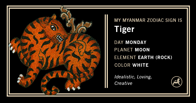 Myanmar Animal Zodiac Sign - Tiger