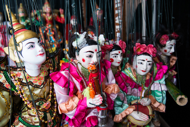 Myanmar traditional puppets