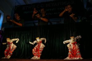 Myanmar puppet show in Yangon