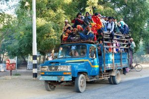 Pickup truck in Myanmar