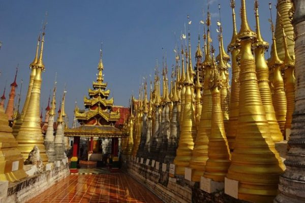 See the myriads of stupas in Indein Temple