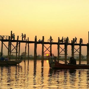 Sunset over U Bein Bridge