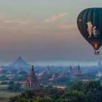 Hot-air balloon in Myanmar
