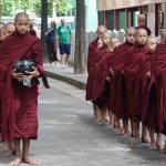 Morning ceremony of the monks in Mahagandayon Monastery